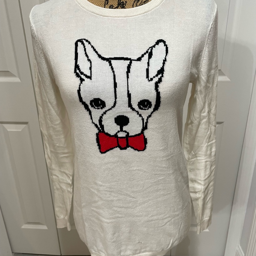 Old Navy Cream Long Sleeve Light Weight Sweater Sz M - Picture 9 of 12